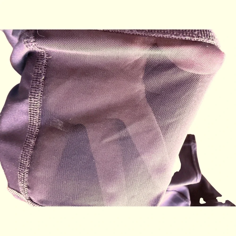 Alo Yoga Womens High Waist Mesh Panel Leggings Plum Purple Athletic Pants‎ XS